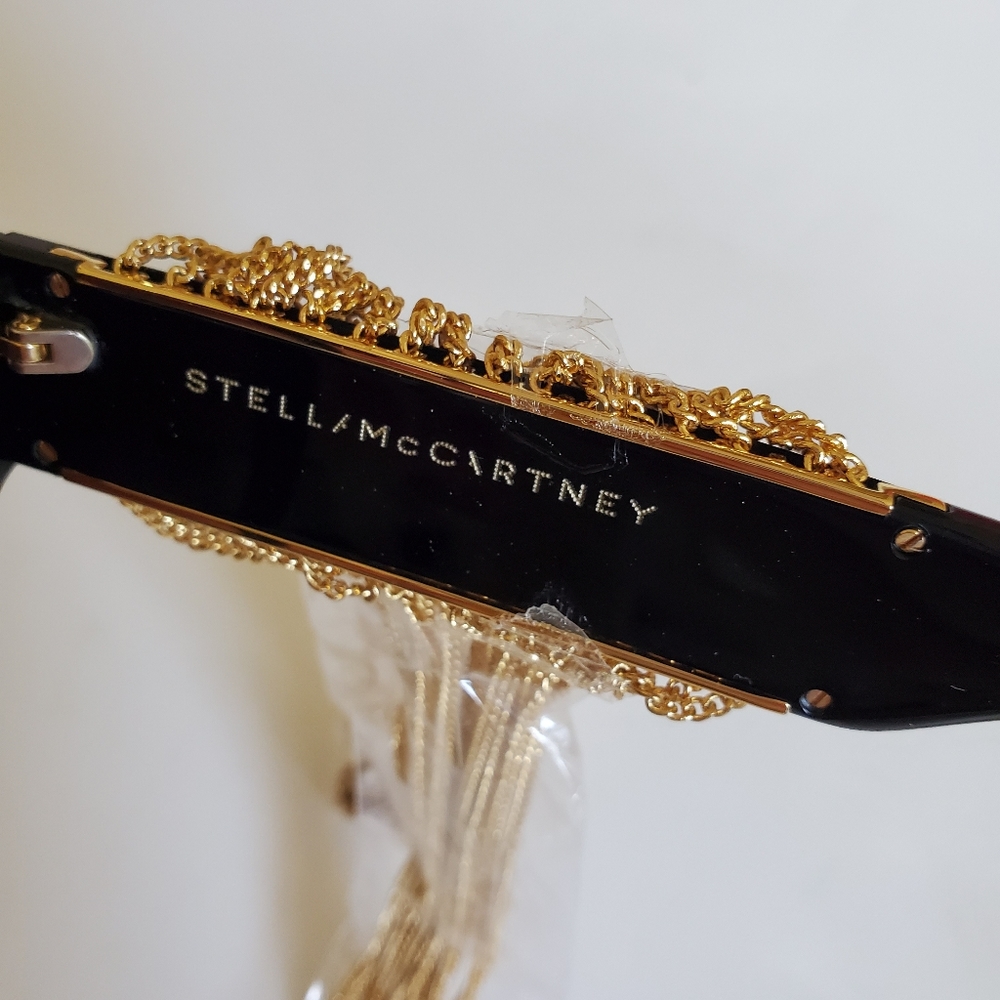 Stella McCartney Rectangular Sunglasses with Hanging Chain Detail $745 - Picture 9 of 15